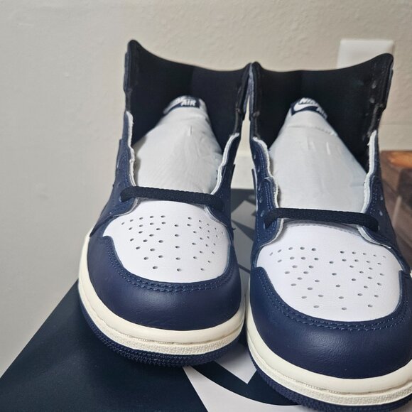 Size 6 Mens/7.5 Womens - Air Jordan 1 Retro OG High Midnight Navy/White NEW DS - Picture 7 of 10